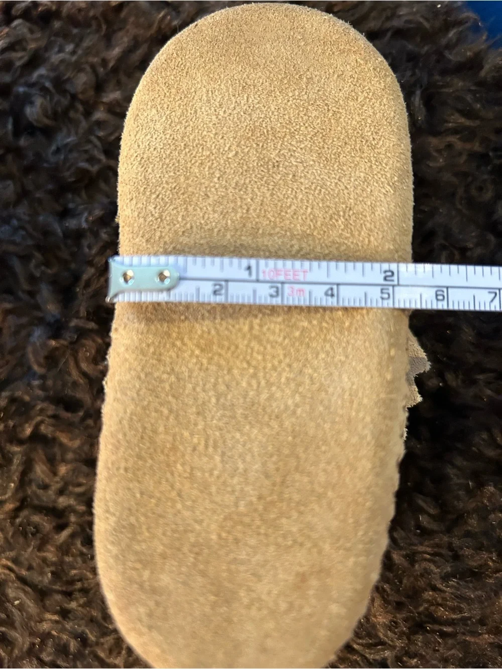 Tan Suede Minnetonka Moccasin Baby Booties w/ Colorful Trim Baby/InfantSize 4